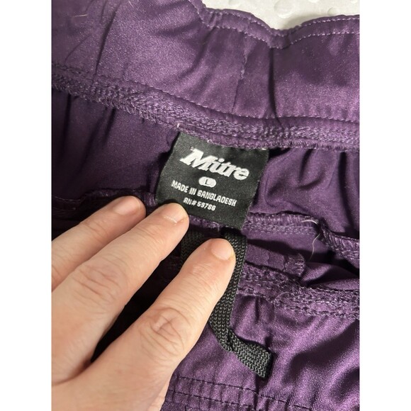 Mitre Shorts Size Large Purple Drawstring Pockets Shorts Gym Shorts School - Picture 5 of 5